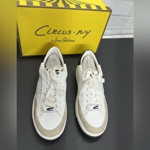 Circus by Sam Edelman women's White and Tan Sneakers
